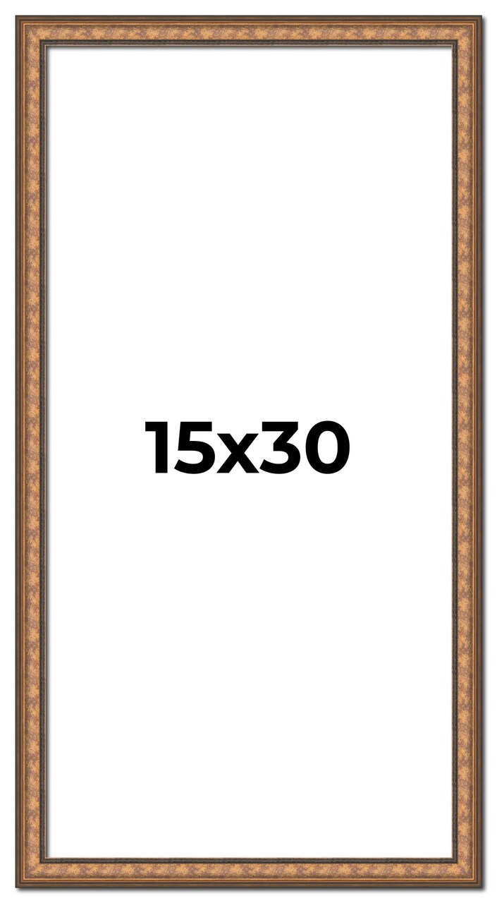 Panoramic Slim Profile Gold Picture Frame - UV Acrylic, Foam Board Backing, Hanging Hardware